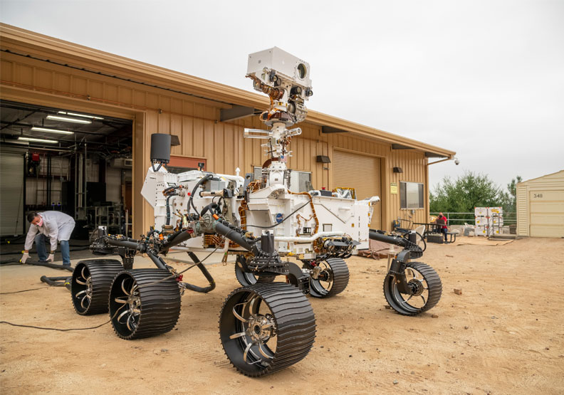 「毅力號」探測車重達1000公斤。NASA