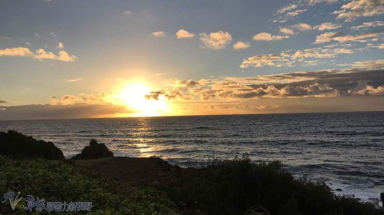 無濾鏡的夏威夷可愛島日出
