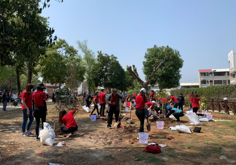 台積電植樹活動。羅之盈攝