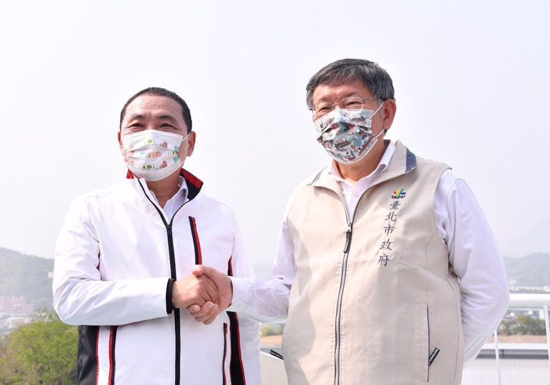 侯友宜與柯文哲在雙北論壇達成共識,台北市政府提供。