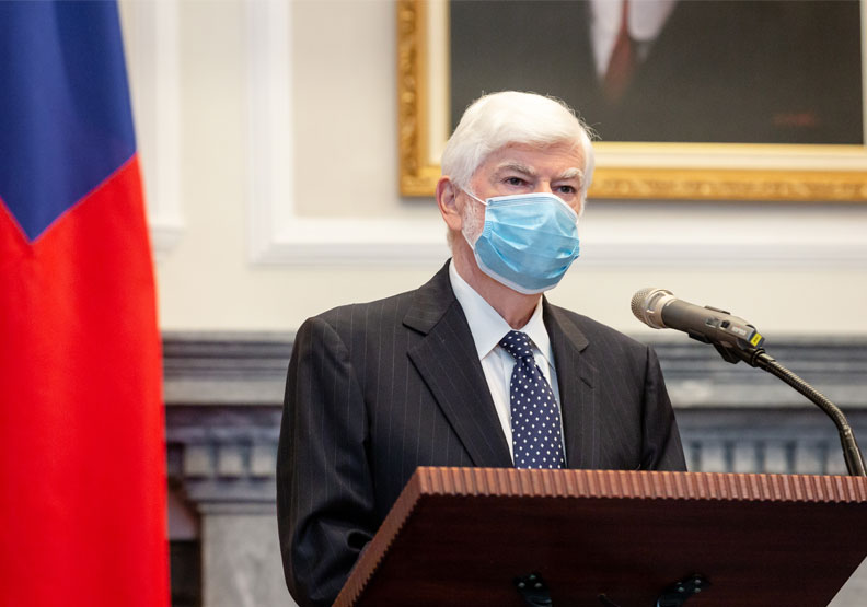 圖／拜登摯友、美國前參議員陶德（Chris Dodd）。總統府提供