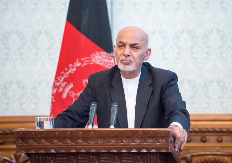 阿富汗總統甘尼（Ashraf Ghani）。Flickr by U.S. Secretary of Defense