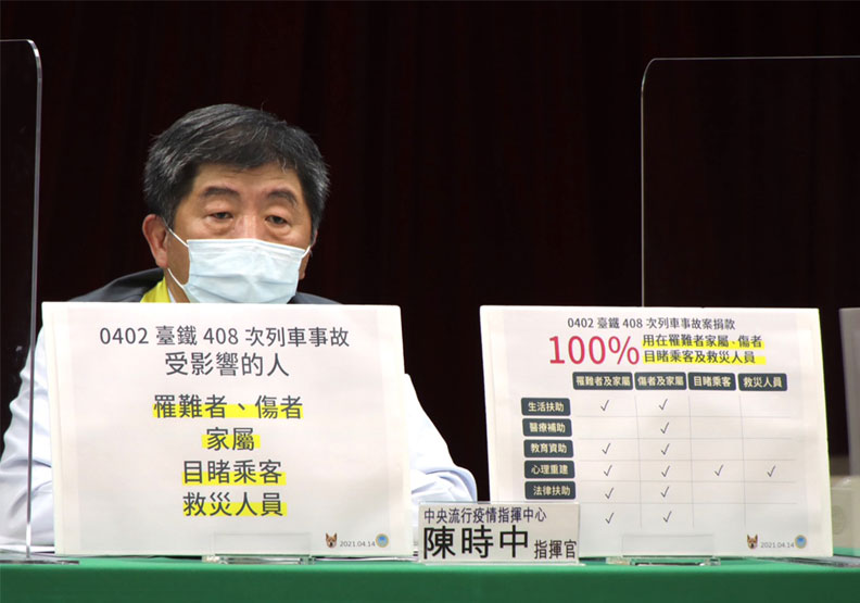 衛福部長陳時中。中央流行疫情指揮中心提供
