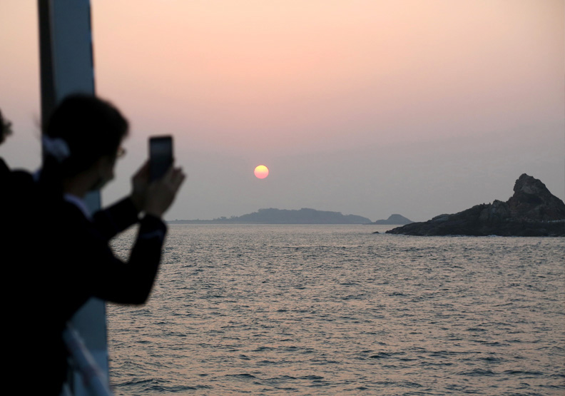 初日號啟航,希望闖出金門觀光的新未來。張智傑攝。