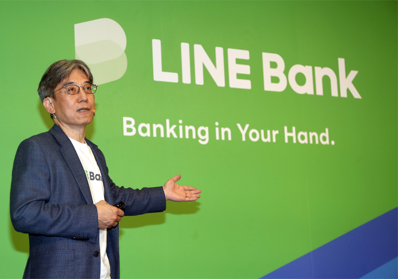 圖／LINE Bank總經理黃以孟。張智傑攝
