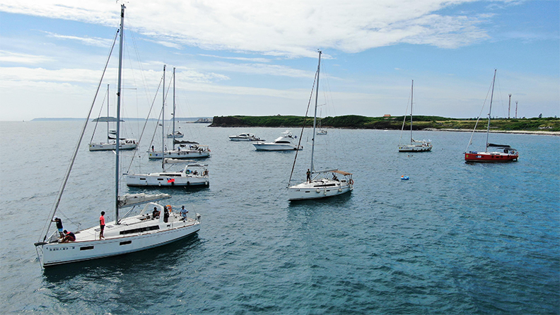 澎湖青灣島成為新形態的海上休憩場域。
