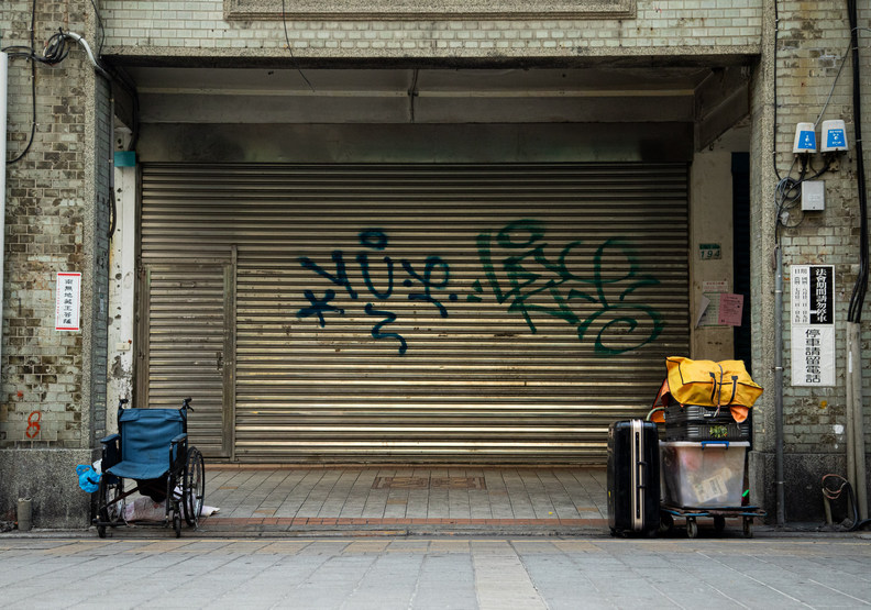 萬華區蕭瑟的模樣。池孟諭攝