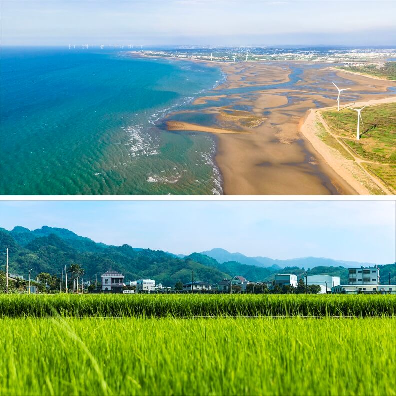 苗栗縣擁有不同風貌的山海美景。