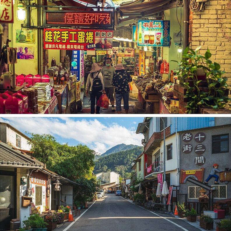 南庄老街體驗在地特色並享用客家美食(苗栗縣政府提供)。