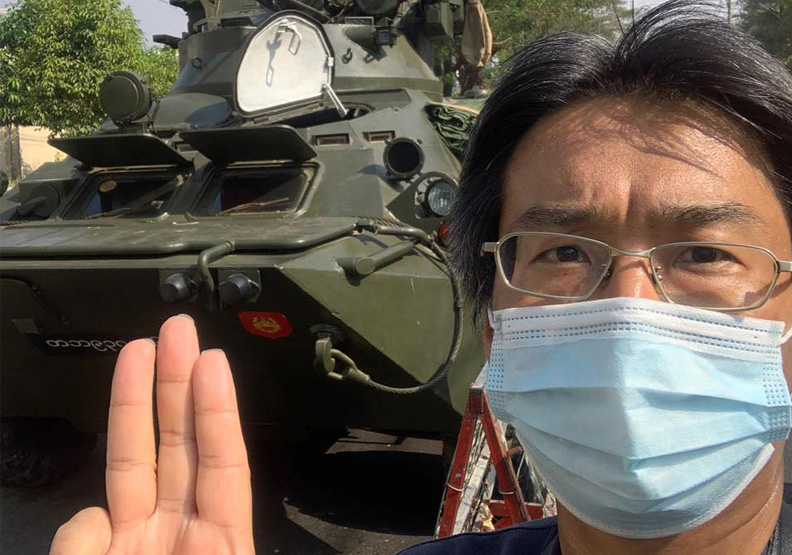 圖／遭到緬甸軍政府兩度逮捕的日籍記者北角裕樹。取自Yuki Kitazumi臉書