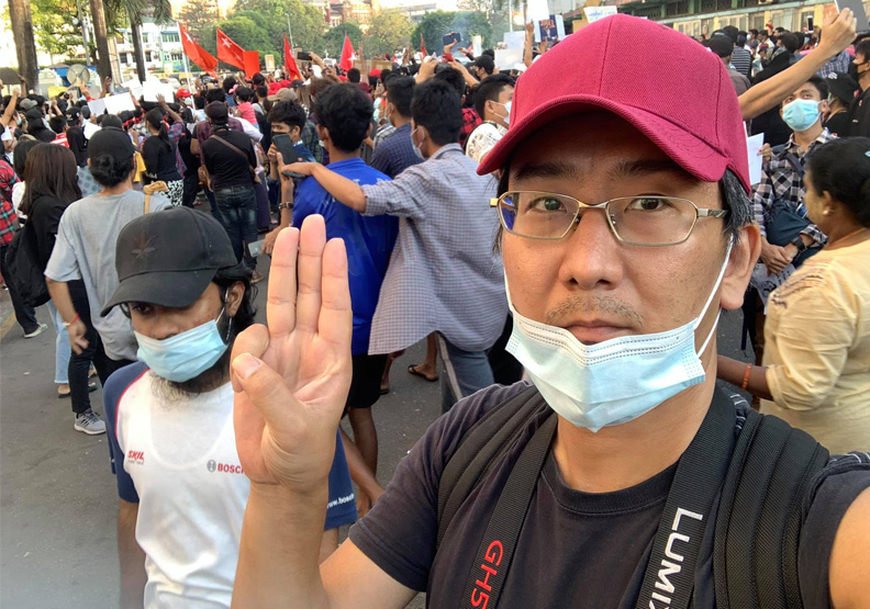 遭到緬甸軍政府兩度逮捕的日籍記者北角裕樹。