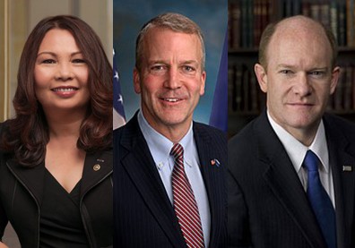 美三聯邦參議員6日訪台，AIT：將討論美台關係、區域安全