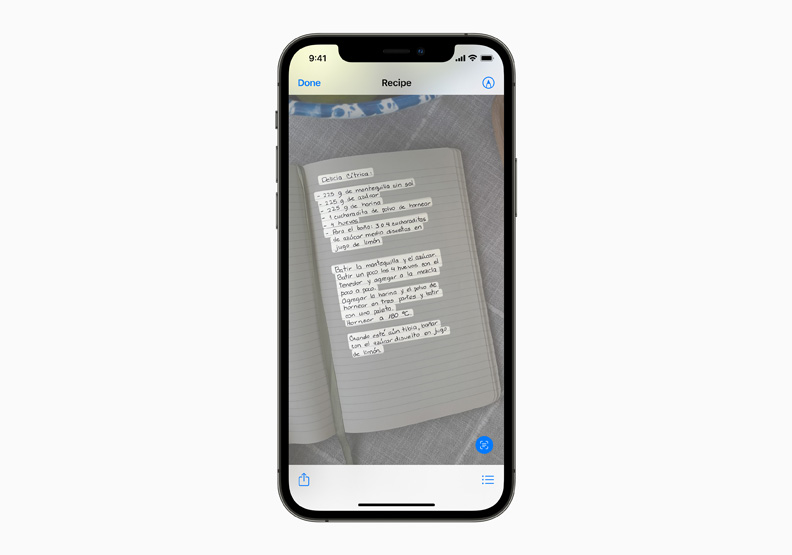 蘋果新的Live Text能將照片中的文字數位化。Apple提供