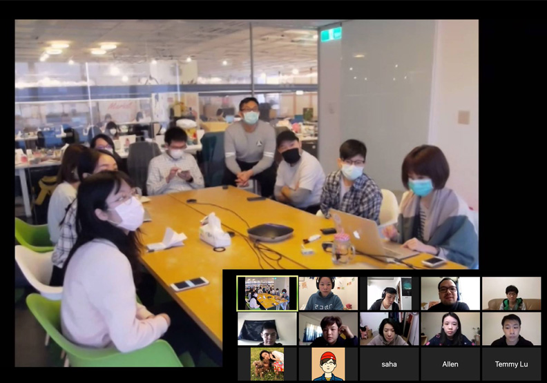 Mai要求線上會議餐與者都需要開啟鏡頭，打破因距離感產生的尷尬。Pinkoi提供 