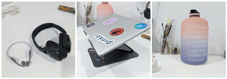 Mai的WFH三法寶。Pinkoi提供