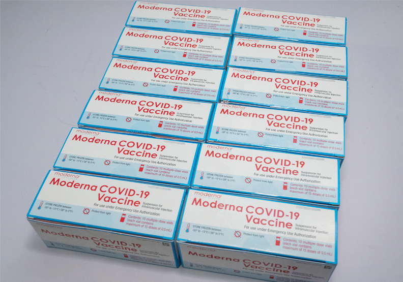 美國贈與台灣250萬劑莫德納疫苗19日抵台。中央流行疫情指揮中心提供
