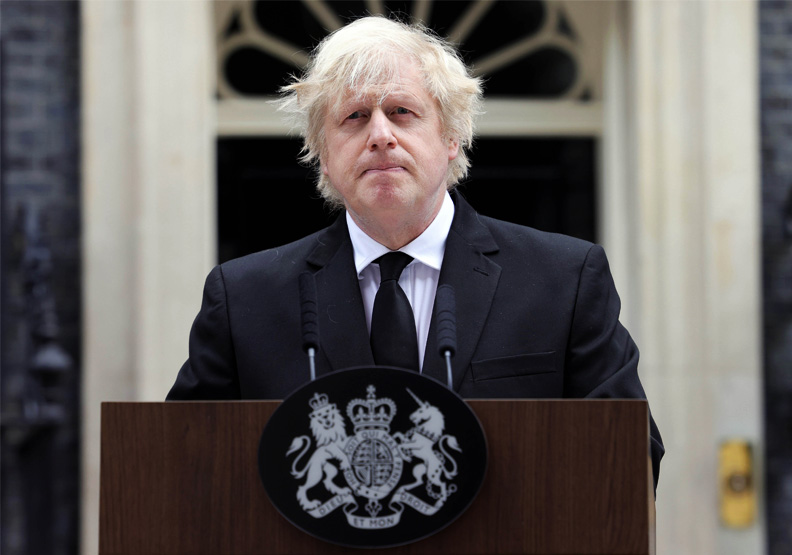 報導，英國首相強生於今天辭去保守黨黨魁一職，並擔任首相至10月。圖片來源／Flickr by Number 10
