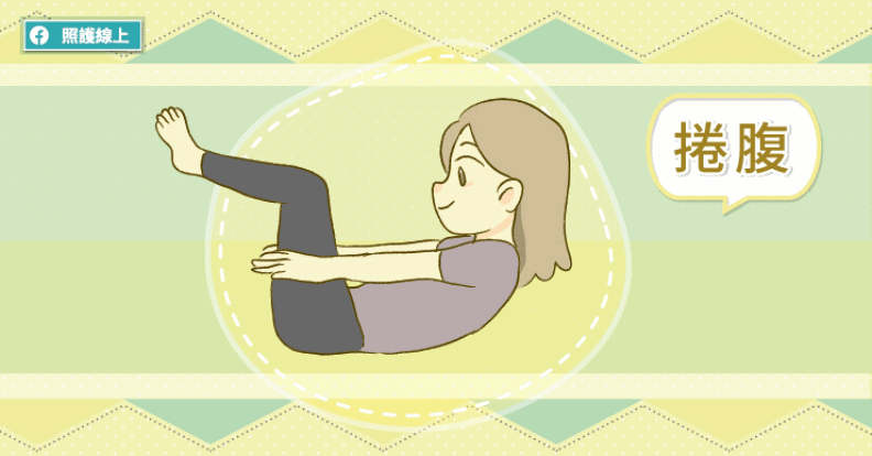 捲腹。照護線上提供