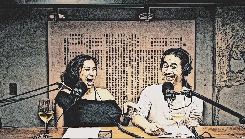 Ting & Hank 去年開始製作 Podcast 節目「只能喝酒的圖書館」,行冊 Walkingbook 提供。