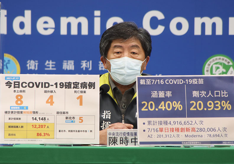 指揮官陳時中。中央疫情指揮中心提供