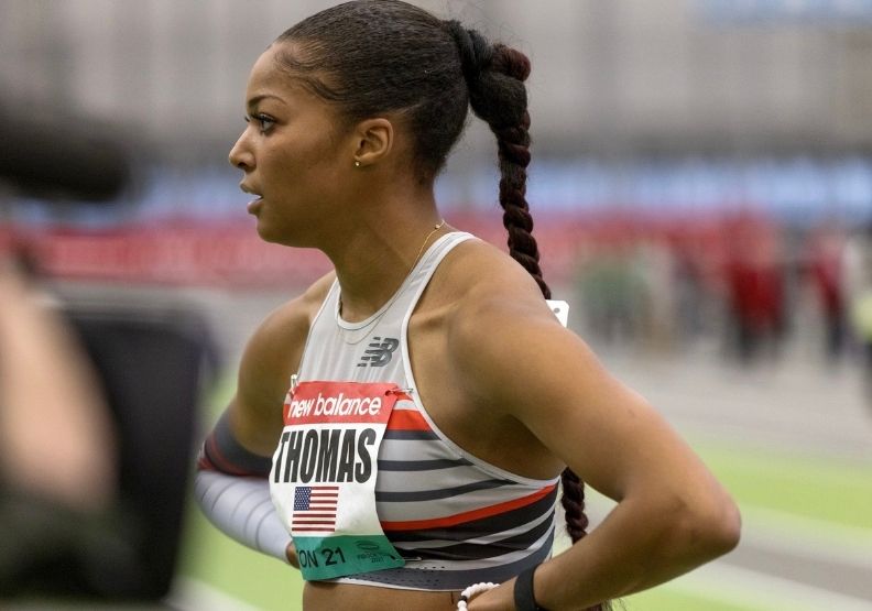 美國田徑選手托馬斯。取自Gabby Thomas推特
