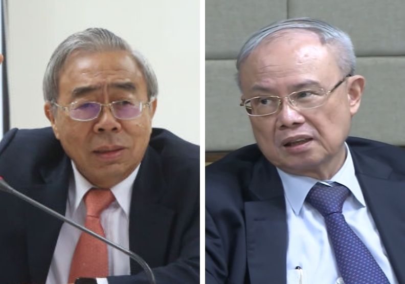 圖／台化董事長王文淵（左）、副董事長洪福源（右）。蘇義傑攝、擷取自YouTube