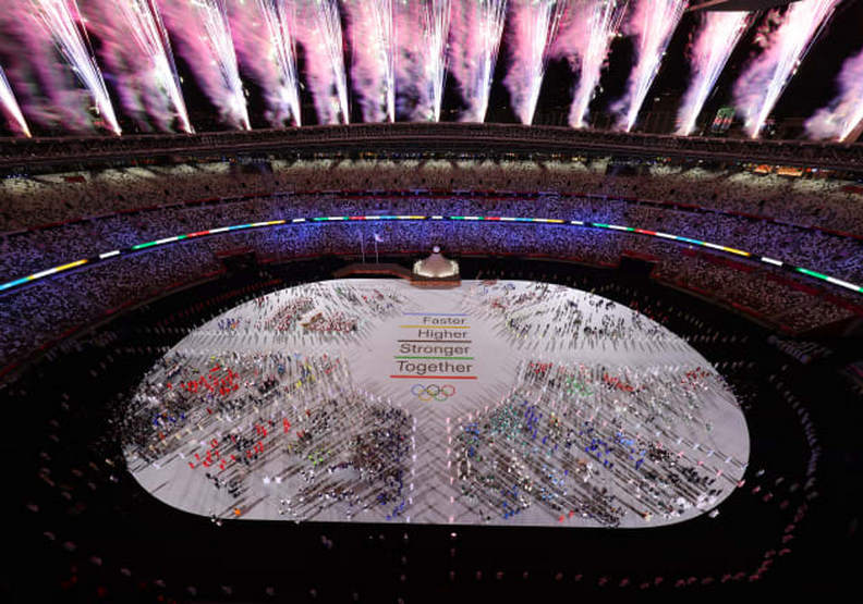 東奧會場內的璀璨模樣。olympics.com