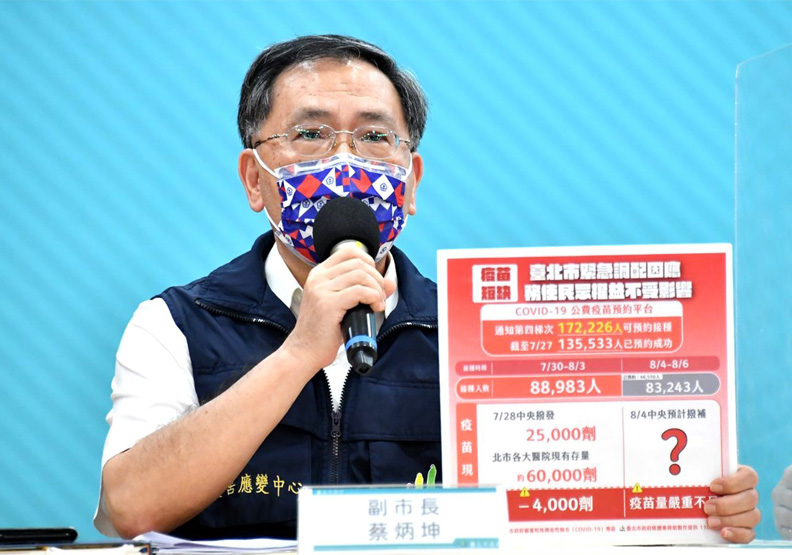台北市副市長蔡炳坤。台北市政府提供