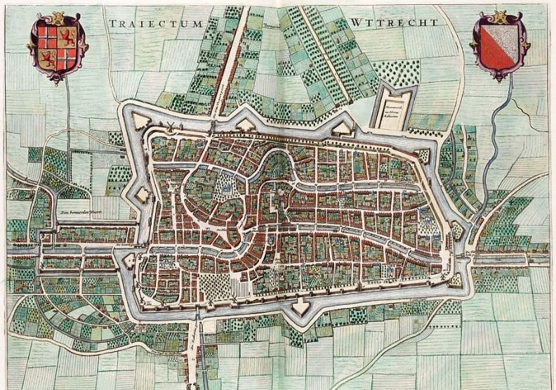 16世紀的Utrecht地圖,取自wallpaperflare。