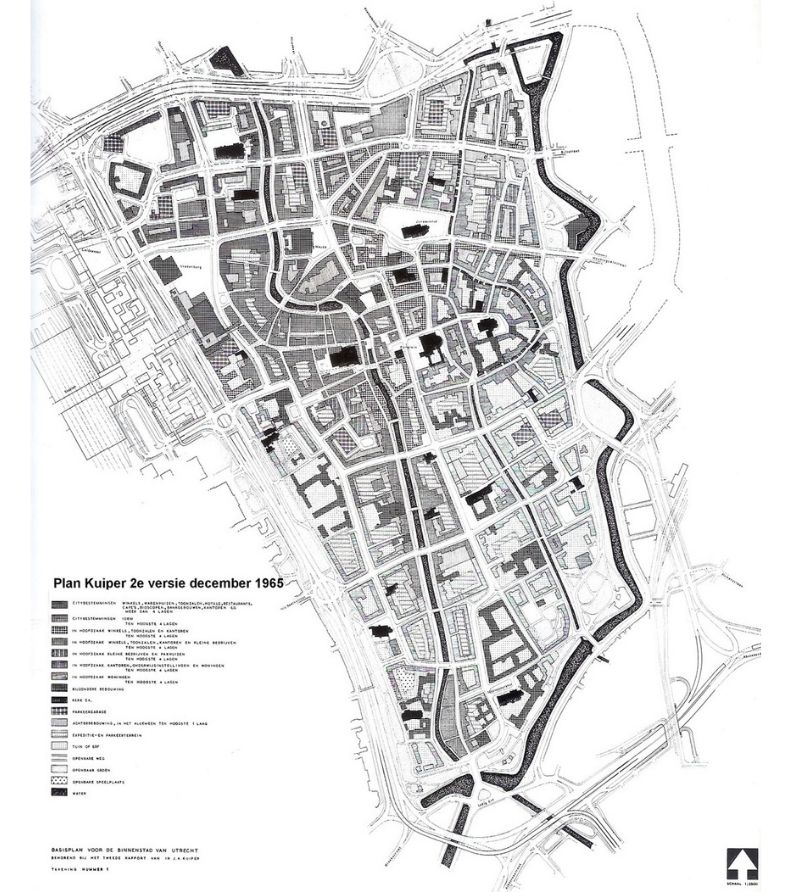 Johan Kuiper版本的規劃圖(城市西北邊的運河將被快速道路取代),荷事生非提供。
