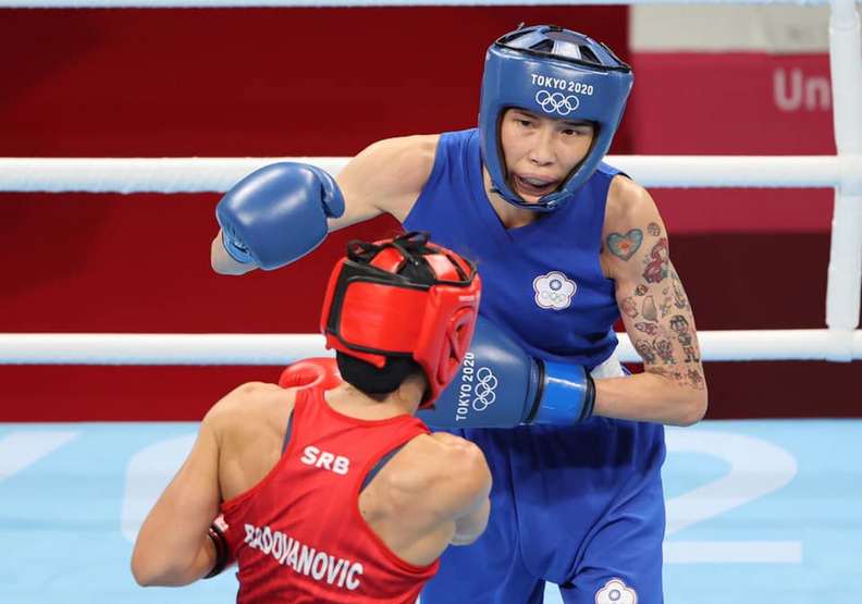 黃筱雯的刺青是她明顯的招牌。體育署提供