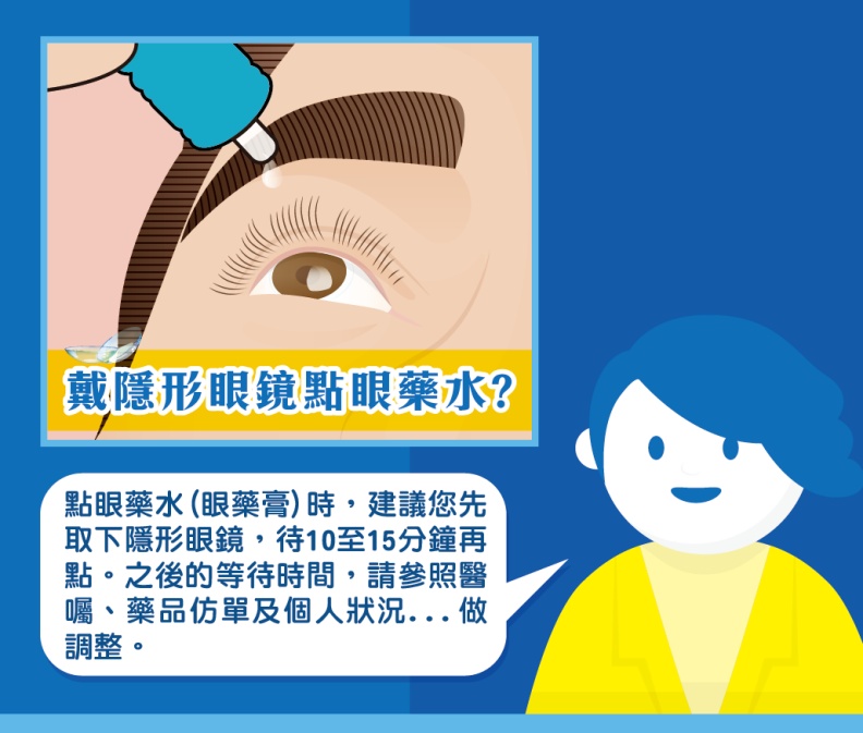 戴隱形眼鏡點眼藥水?食藥署提供