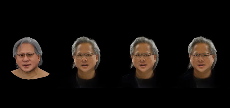 黃仁勳表情模擬。取自NVIDIA官方影片