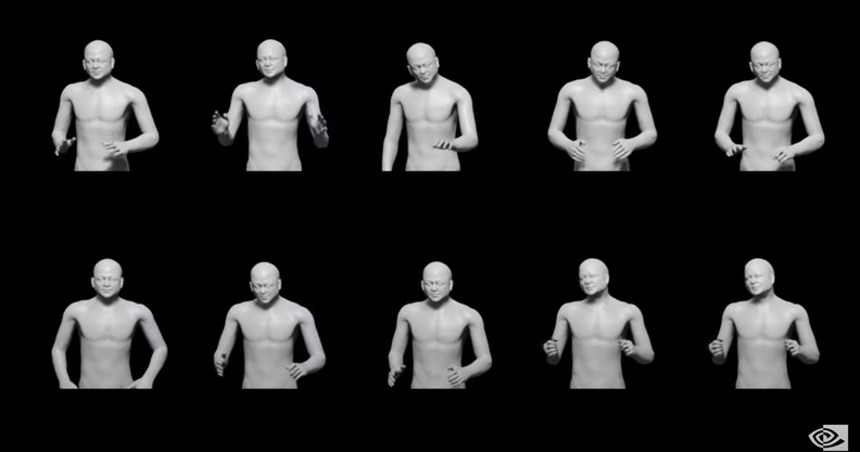 身體動作模擬。取自NVIDIA官方影片