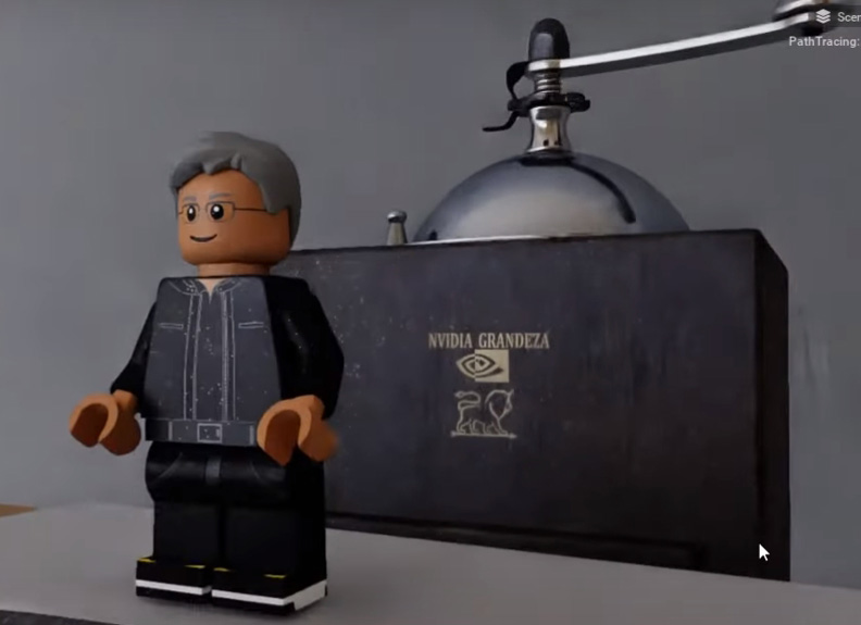 樂高版的黃仁勳。取自NVIDIA官方影片
