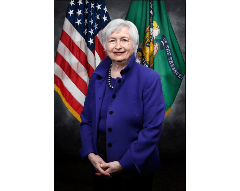 葉倫以「鴿派」的溫和作風聞名。(出自U.S. DEPARTMENT OF THE TREASURY)