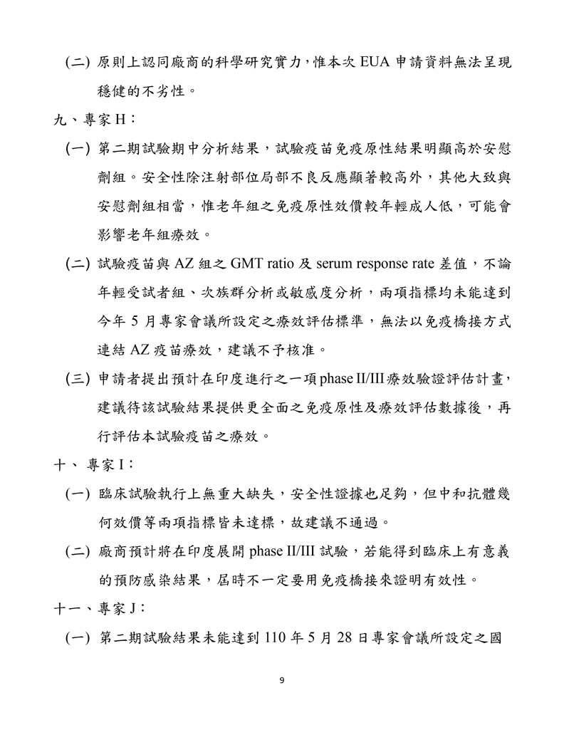 聯亞疫苗EUA會議紀錄