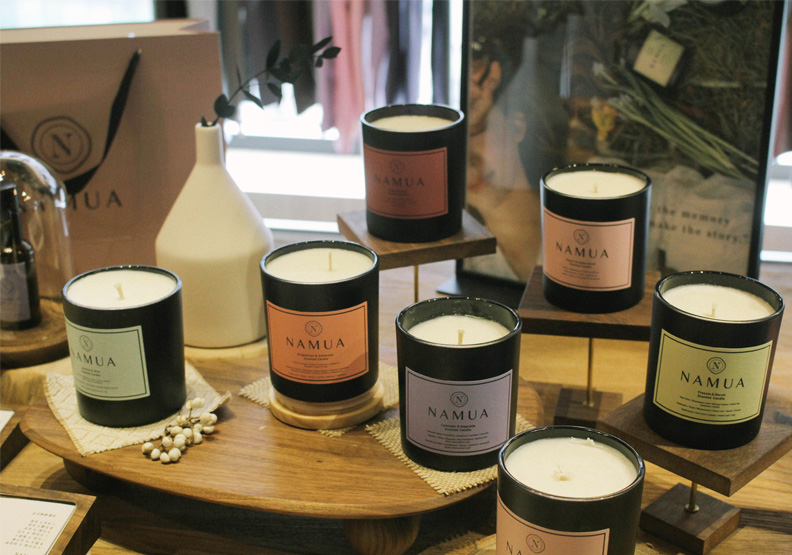 精油香氛蠟燭。取自Namua那木瓦香氛臉書