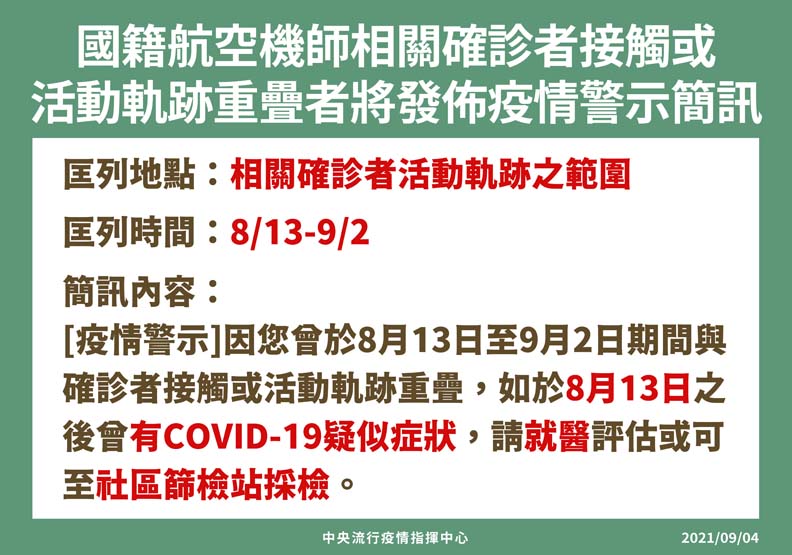 中央流行疫情指揮中心提供。