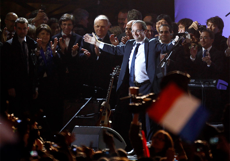 法國新任總統歐蘭德強調應該以成長政策解決歐債問題。達志影像提供