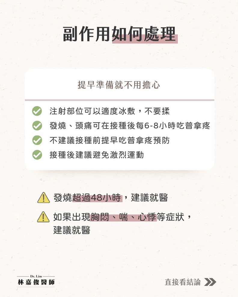 副作用如何處理。林嘉俊醫師提供