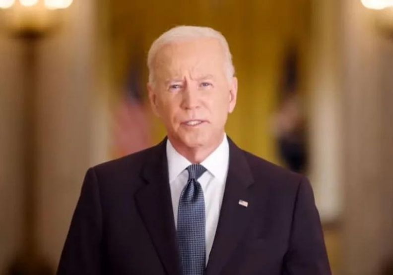圖／美國總統拜登在白宮的預錄演說。取自the white house 臉書。