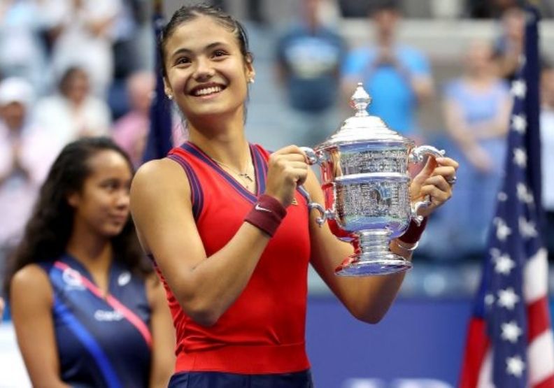 首次出賽美網的瑞度卡努打破外界預期,一路過關斬將,直到奪冠。取自US Open Tennis 推特。