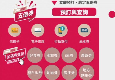 五倍券官網上線！唐鳳：8大加碼券一站式登記、每人最多中籤4張