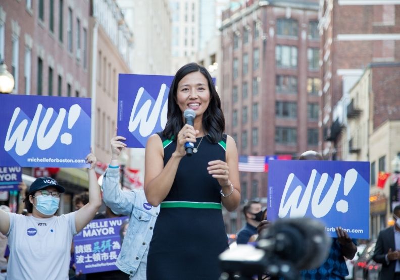 「台灣之子」吳弭將角逐波士頓市長大位,取自Michelle Wu臉書。