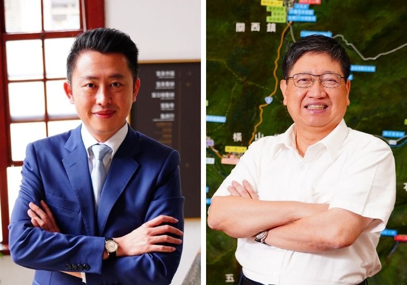 圖／左為新竹市長林智堅、右為新竹縣長楊文科。陳之俊攝