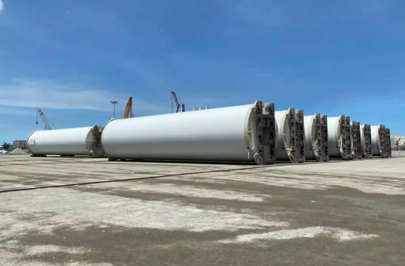 世紀樺欣塔筒撐起風電葉片，也撐起風場的未來。(來源：世紀樺欣提供)