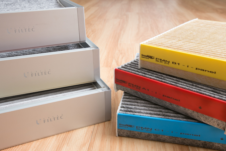 濾能設計創新模組化抽取式濾網框體,搭配可替換濾網,兼具產品應用彈性效率與環保效益。