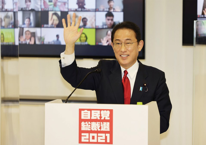 圖／岸田文雄當選自民黨新任總裁，也成為日本準首相。取自岸田文雄twitter
