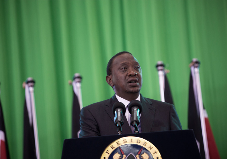 肯亞總統烏魯.甘耶達(Uhuru Kenyatta)。Flickr by Make it Kenya